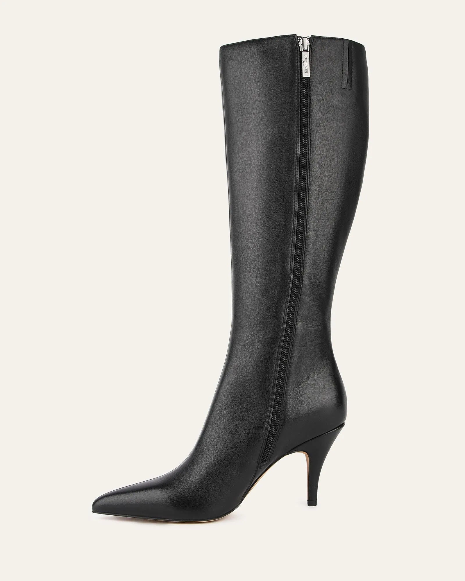 LOTUS KNEE BOOTS BLACK LEATHER