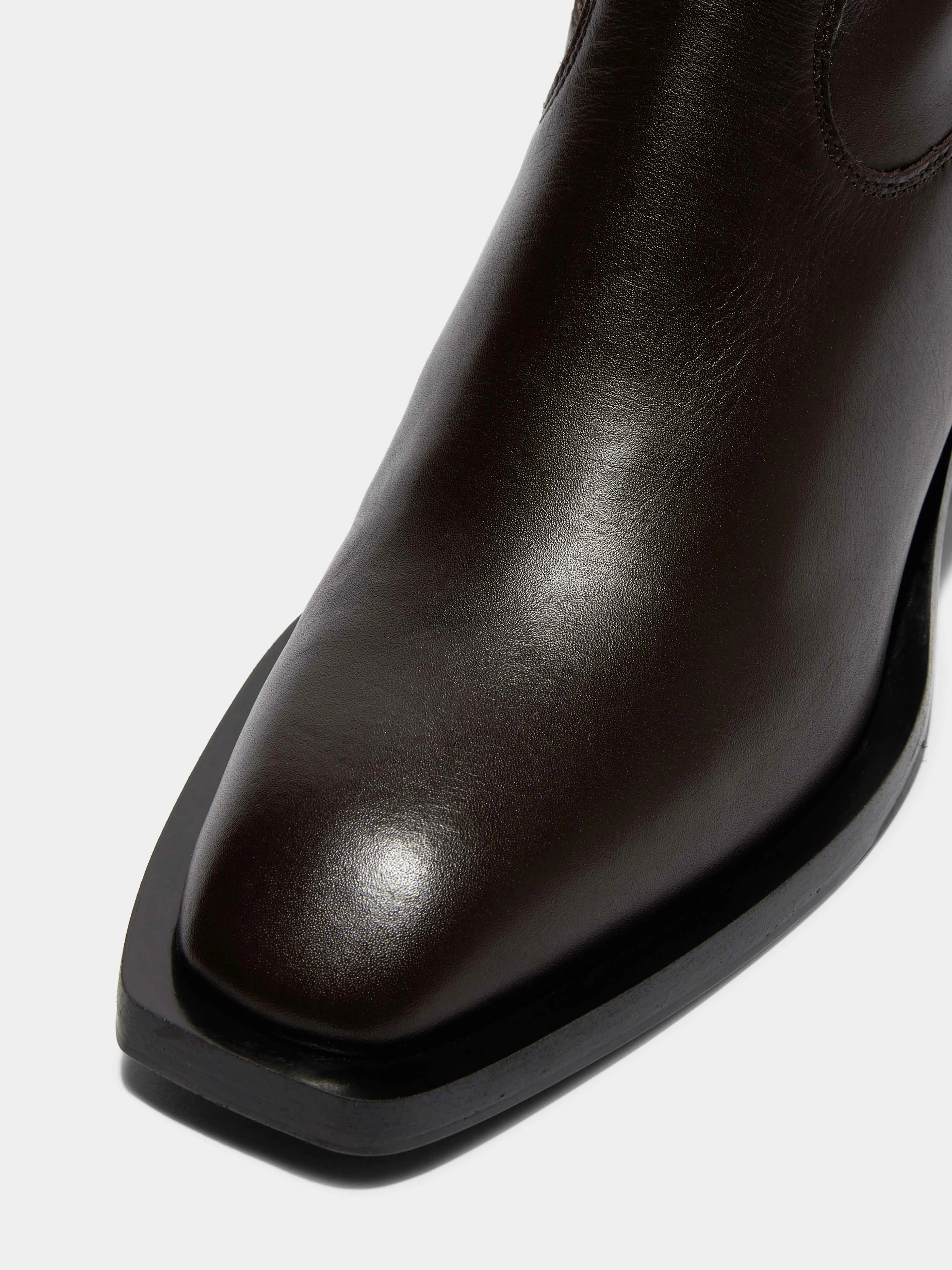 Luis Leather Cowboy Ankle Boots
