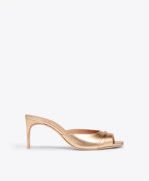 Lumi 70 Gold Heeled Sandals