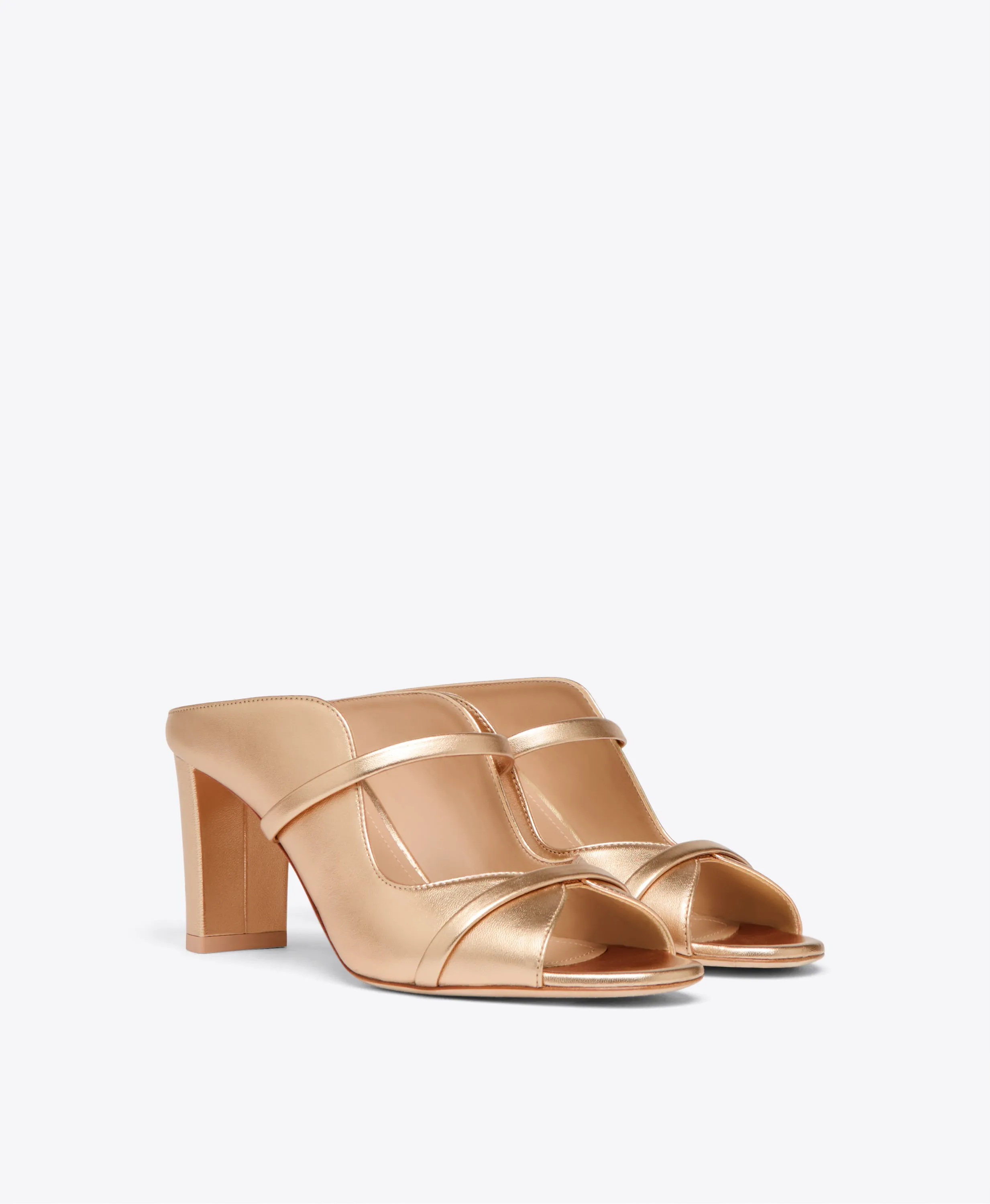Norah 70 Gold Leather Heeled Sandals