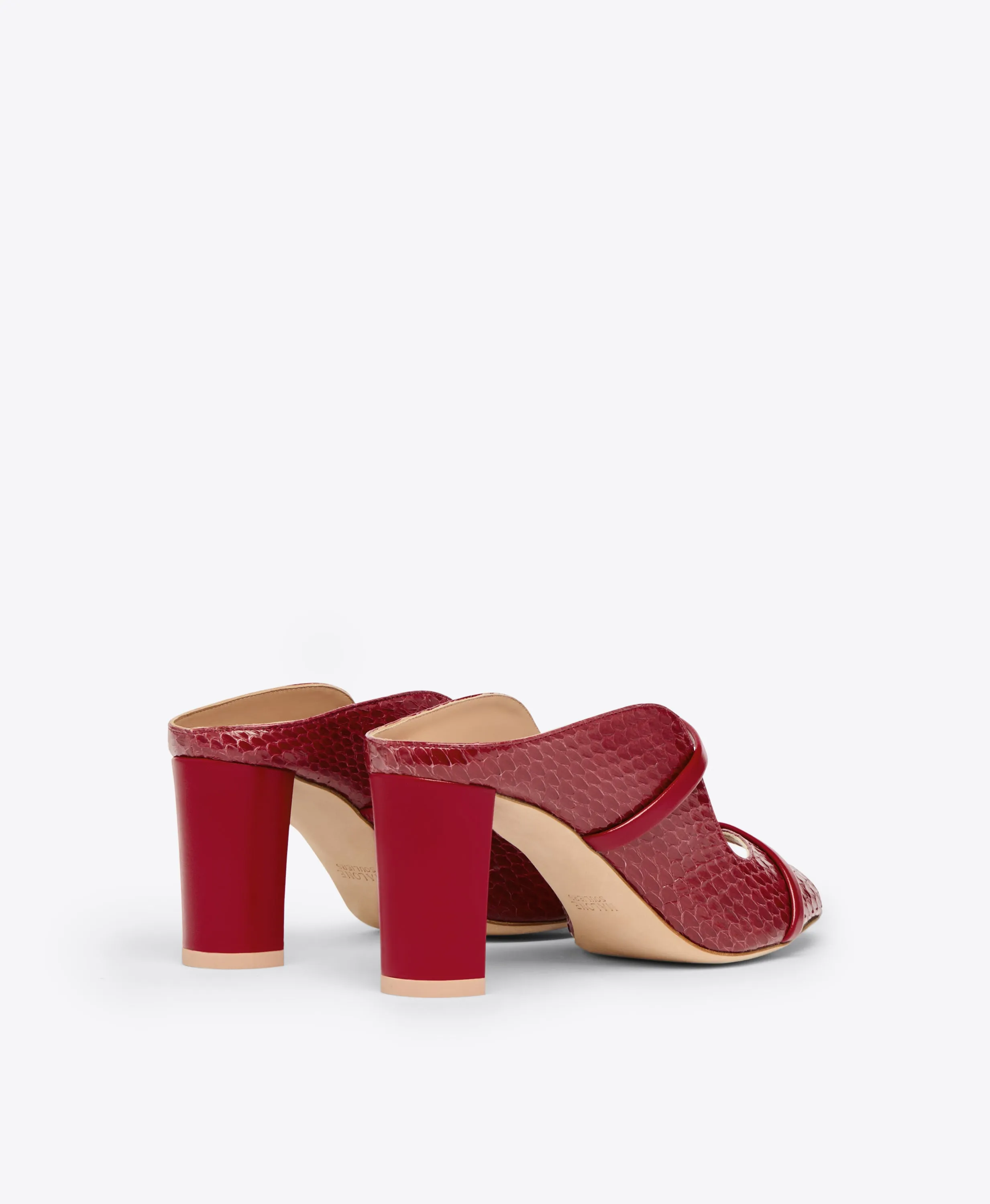 Norah 70 Red Leather Heeled Sandals