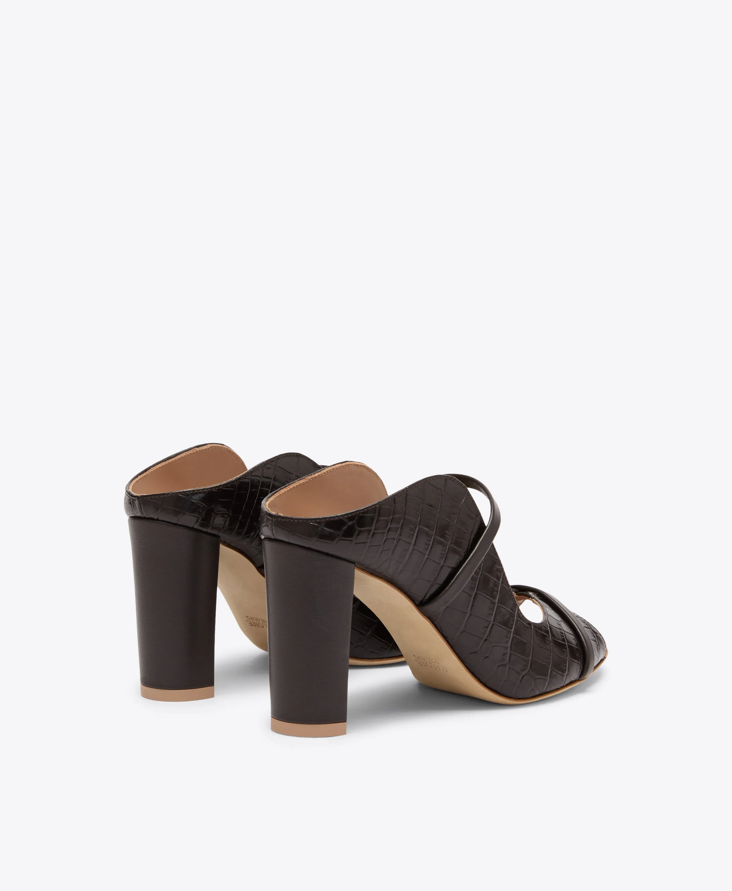 Norah 85 Dark Brown Leather Sandals