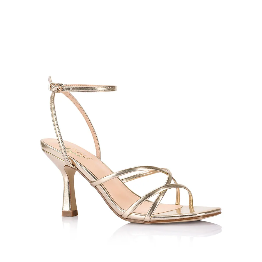 Penelope Strappy Sandals - Champagne Gold