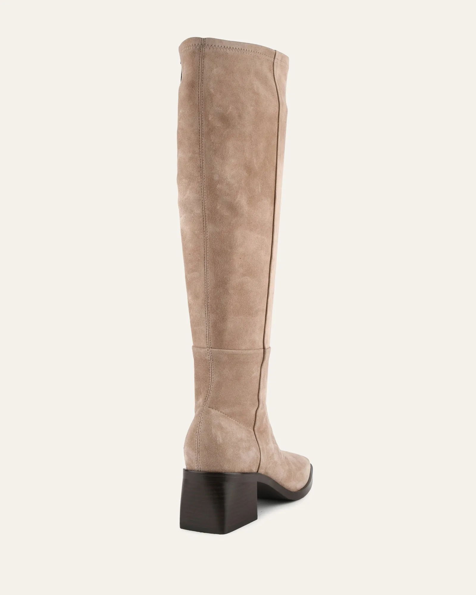 QUEENIE KNEE BOOTS TAUPE SUEDE