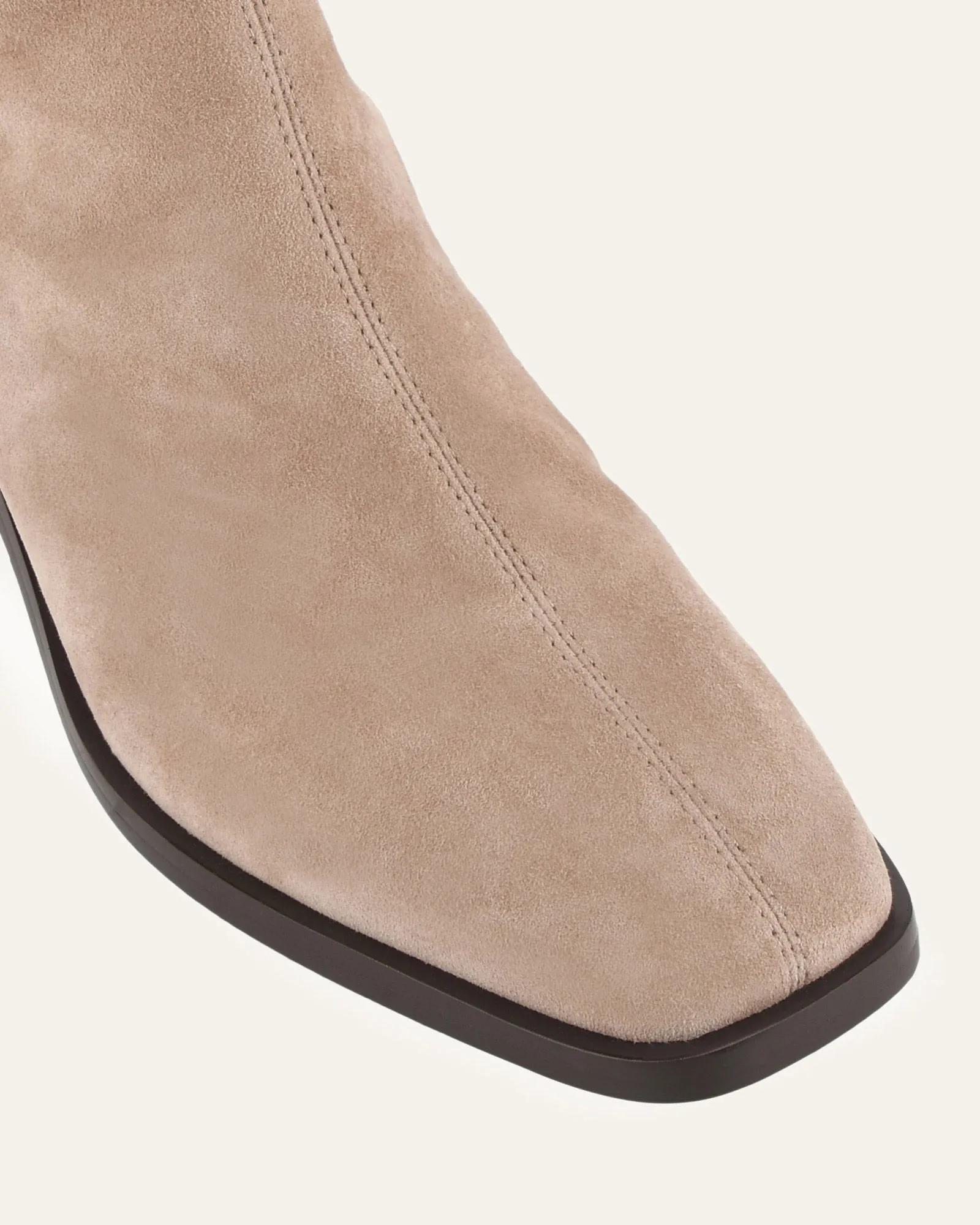 QUEENIE KNEE BOOTS TAUPE SUEDE