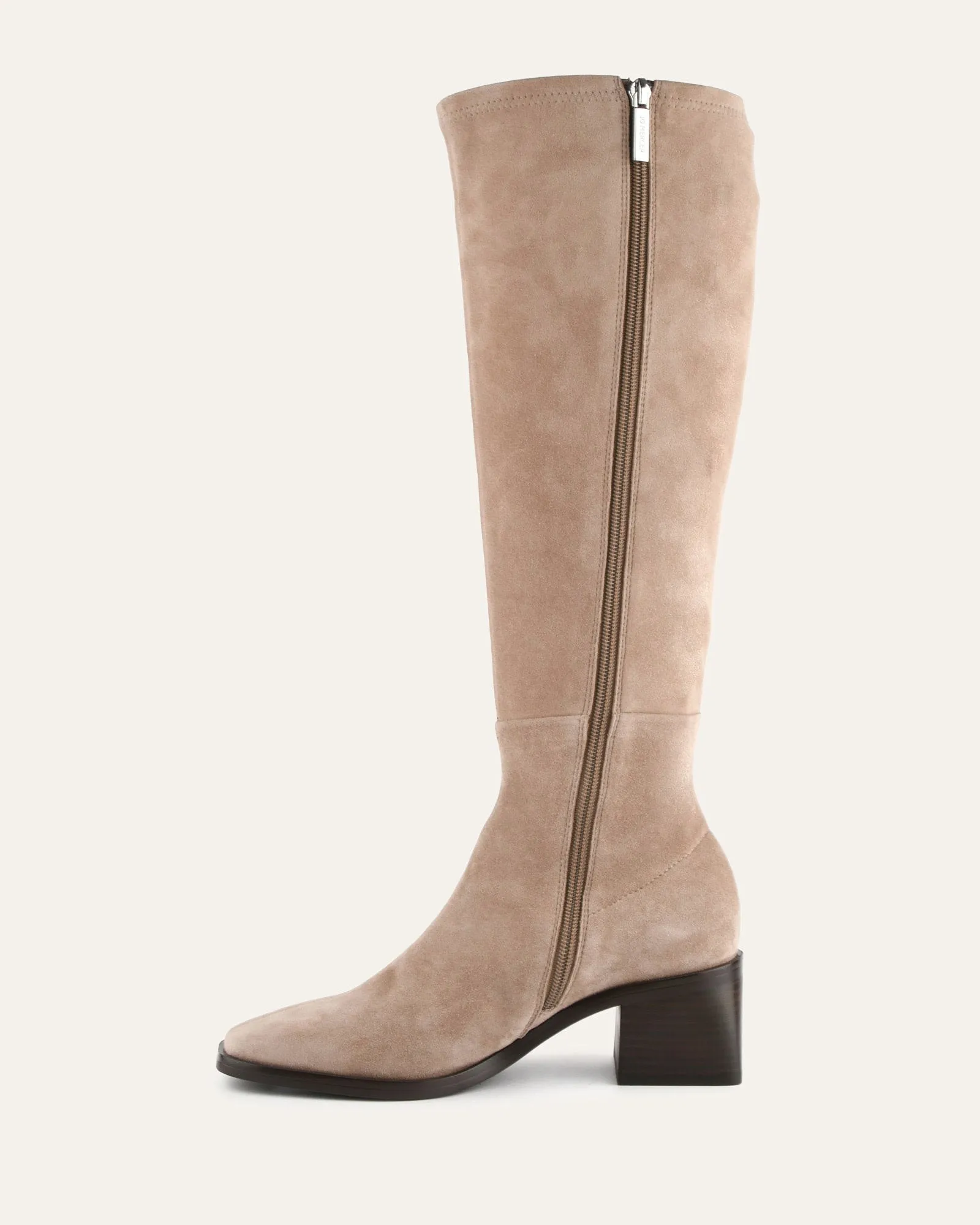 QUEENIE KNEE BOOTS TAUPE SUEDE
