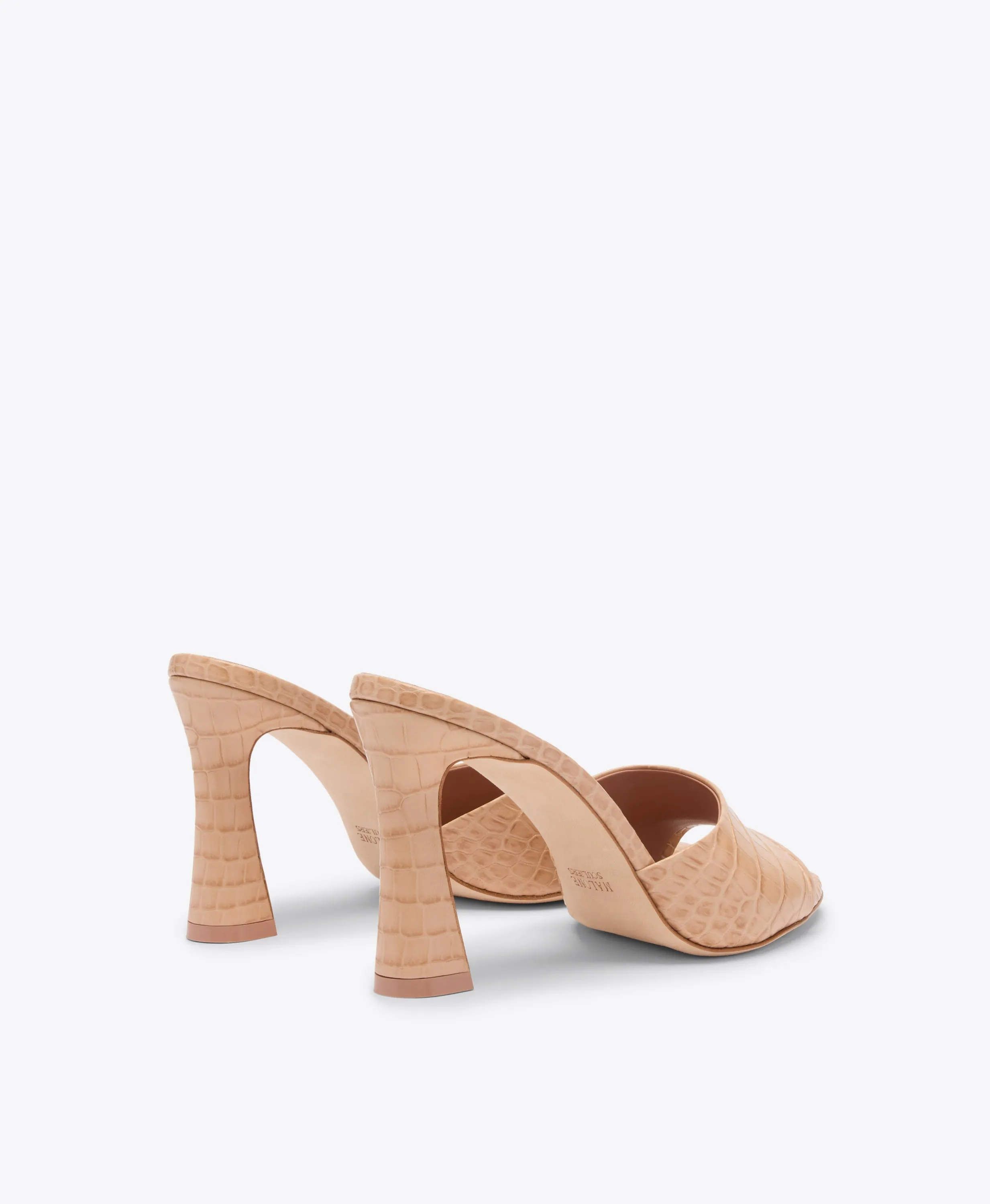 Roxanne 90 Buff Embossed Leather Sandals