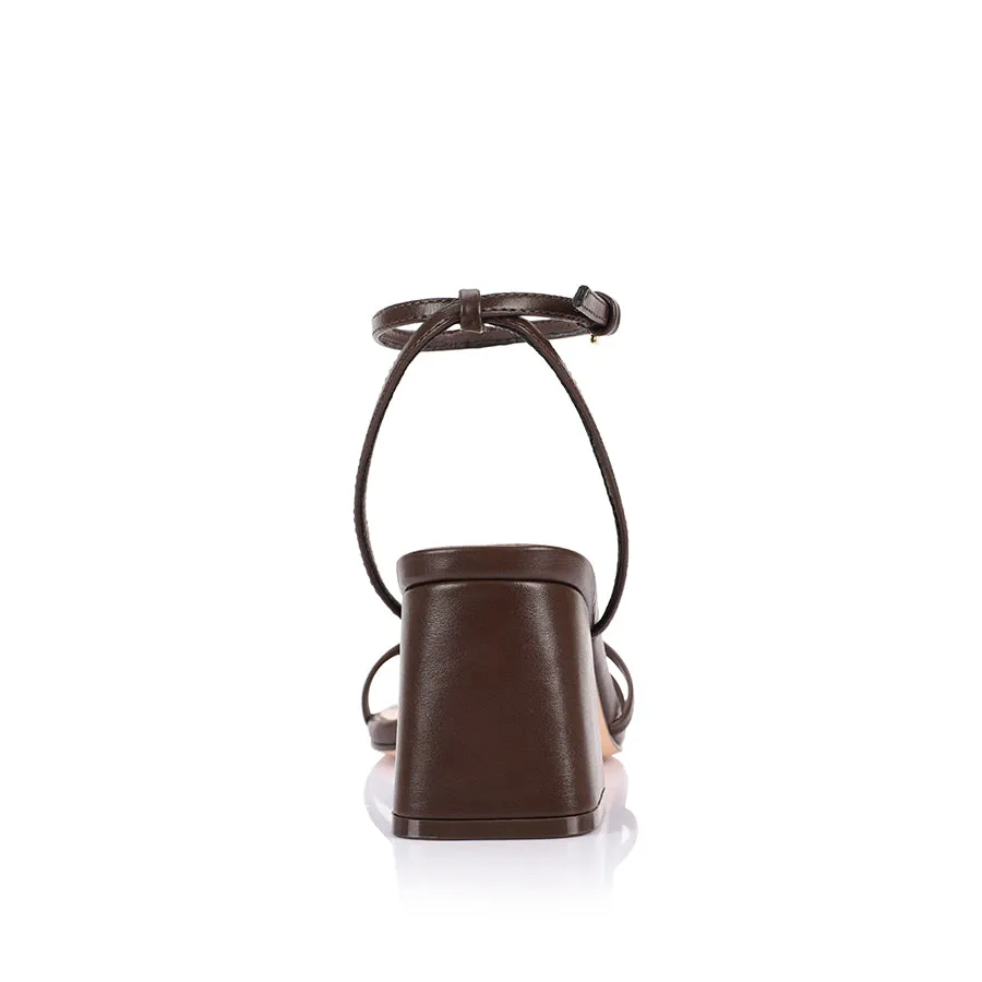Stevie Block Heel Sandals - Chocolate Brown