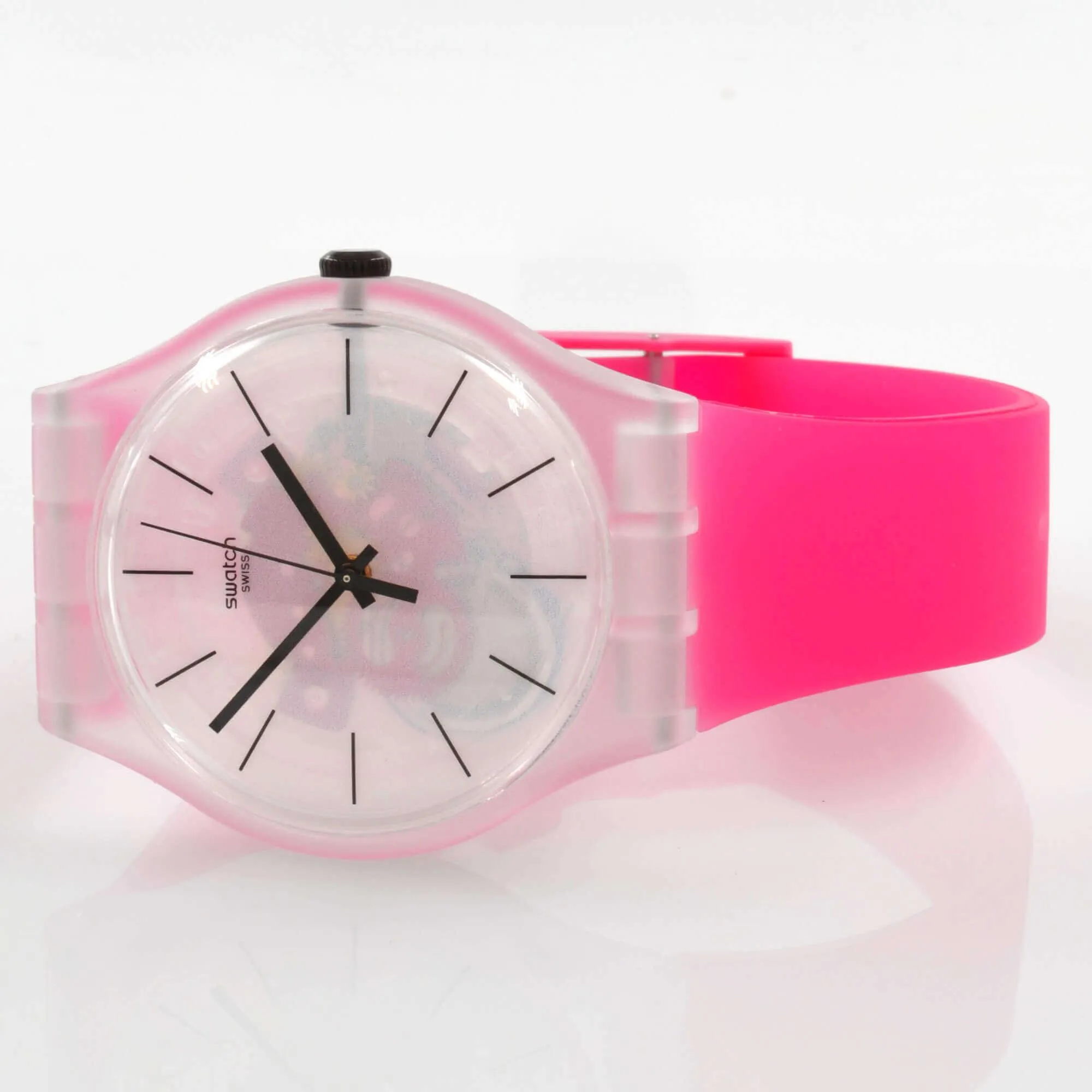Swatch Unisex Watch - Monthly Drops Pink Daze Transparent and Pink Dial | SO29K107