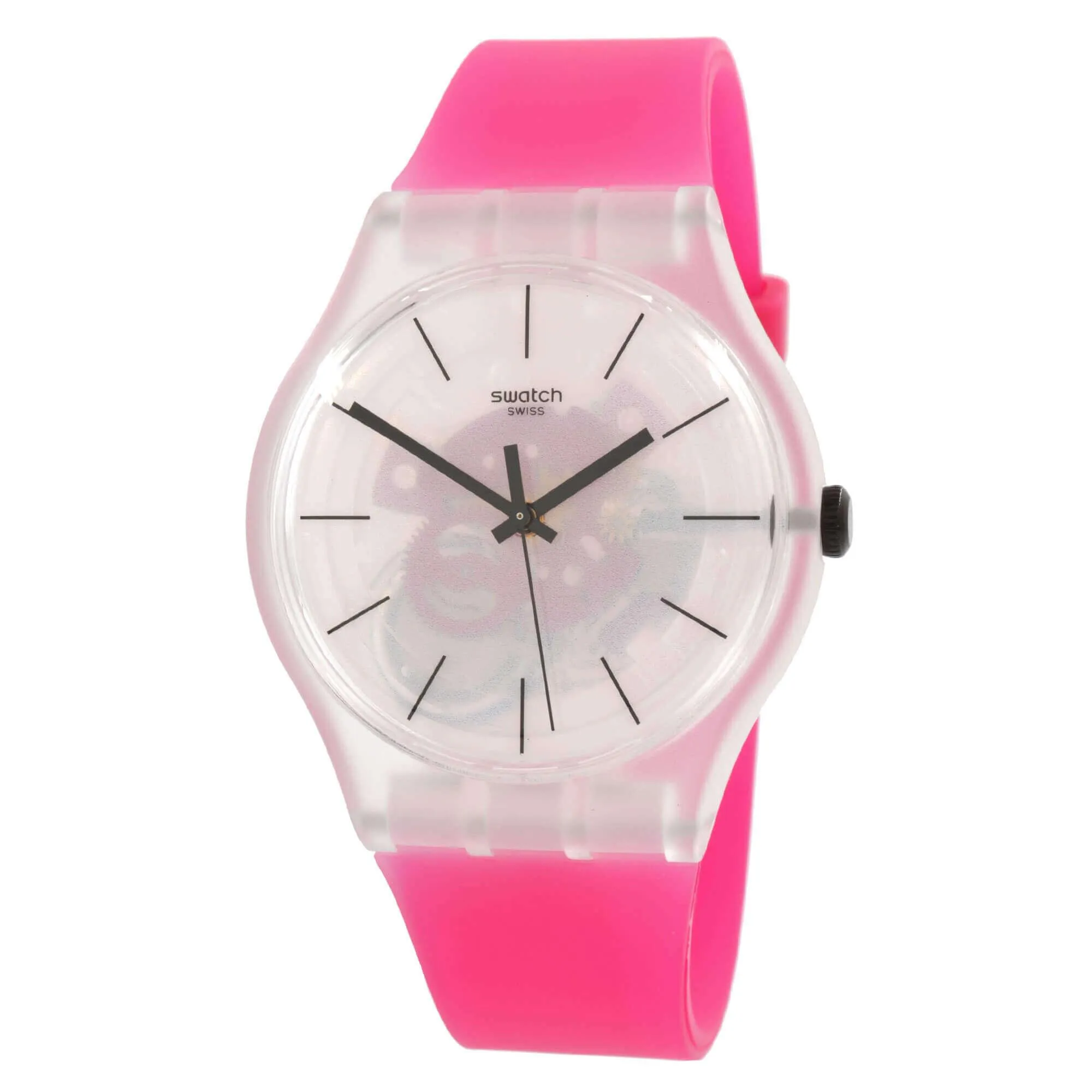 Swatch Unisex Watch - Monthly Drops Pink Daze Transparent and Pink Dial | SO29K107