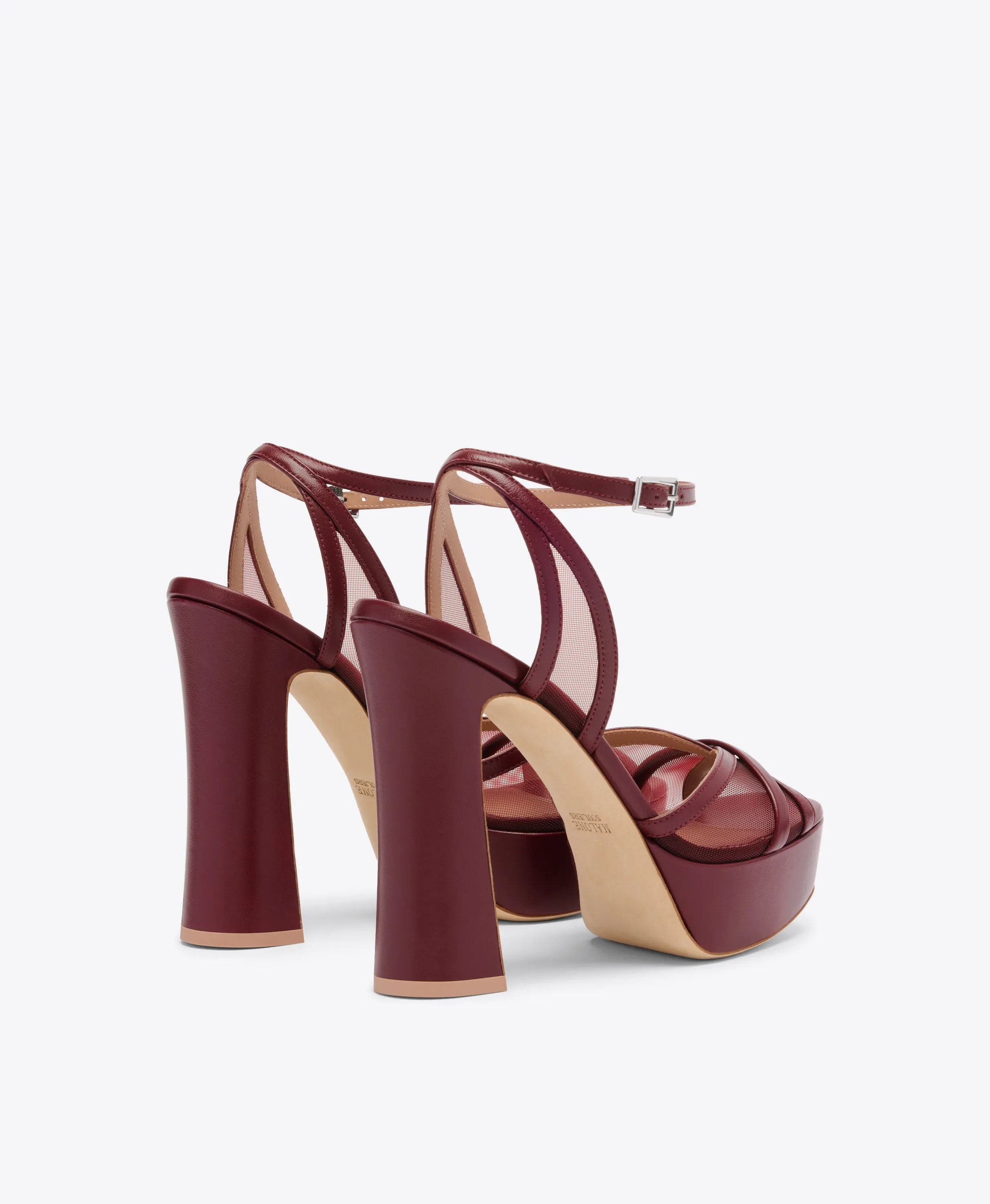 Sylvie 125 Red Mesh Platform Sandals