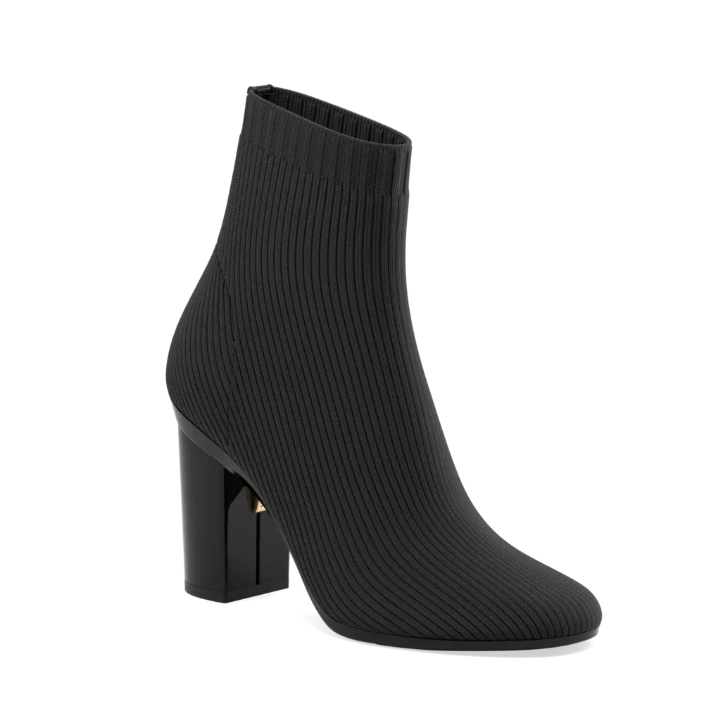 The Josie Bootie - Coal Knit 4 Block - FINAL SALE