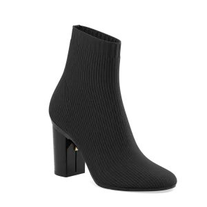 The Josie Bootie - Coal Knit 4 Block - FINAL SALE