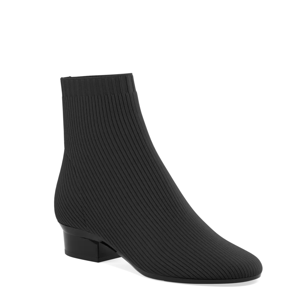 The Josie Bootie - Coal Knit 4 Block - FINAL SALE