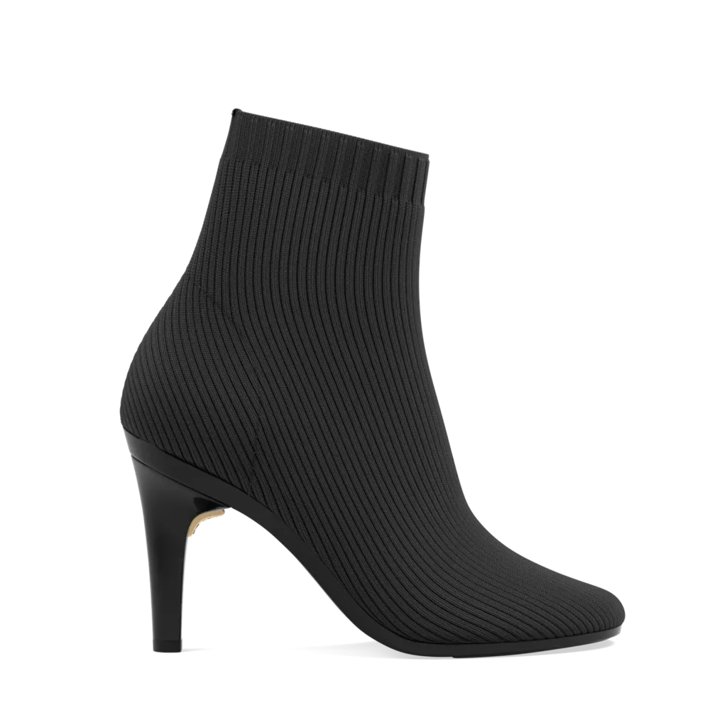 The Josie Bootie - Coal Knit 4 Stiletto - FINAL SALE