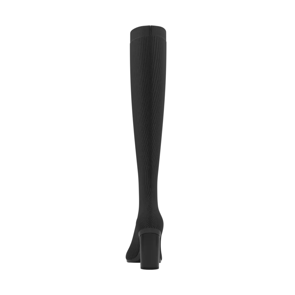 The Knee High Boot Coal Knit   Block Heel Kit 4 Coal - FINAL SALE