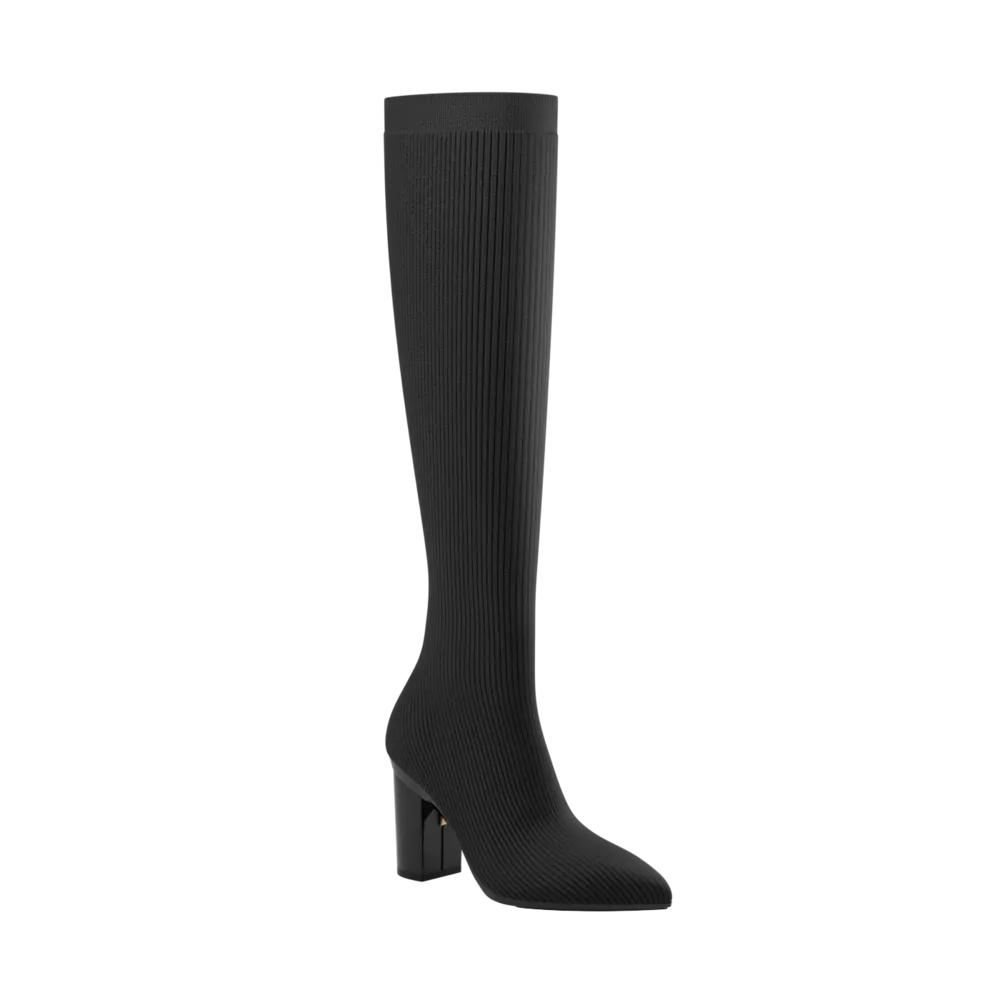The Knee High Boot Coal Knit   Block Heel Kit 4 Coal - FINAL SALE