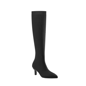 The Knee High Boot Coal Knit   Stiletto Heel Kit 3 Coal - FINAL SALE