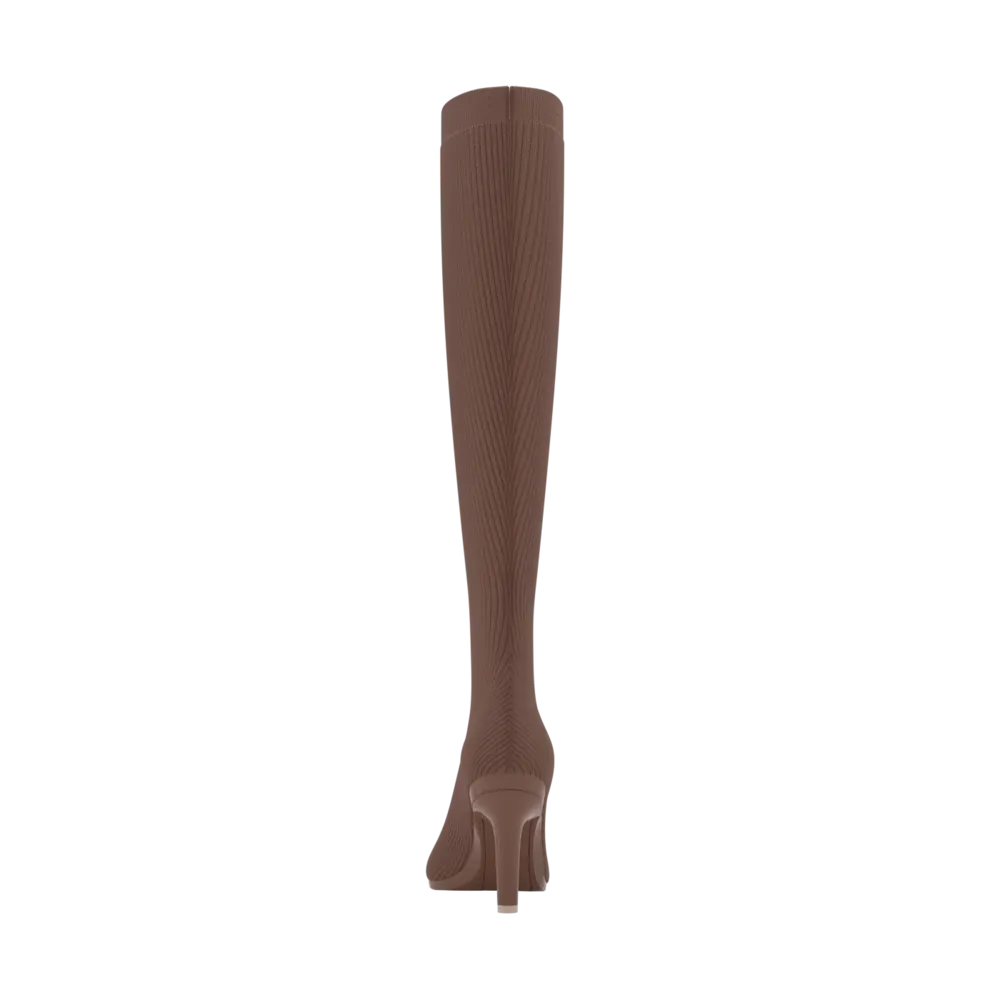 The Knee High Boot Walnut Knit   Stiletto Heel Kit 4 Walnut - FINAL SALE