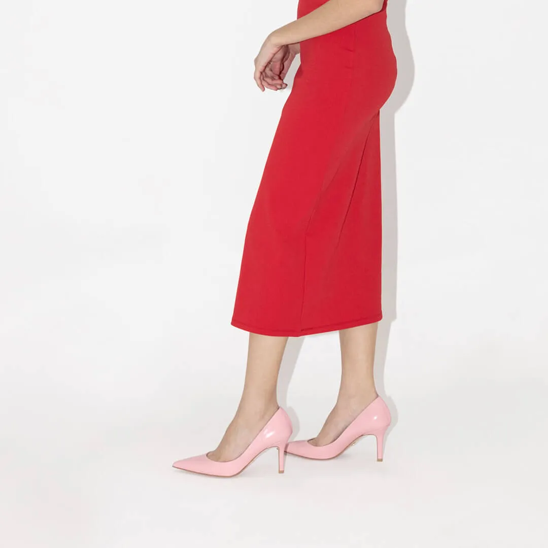*UK size 2 - AMOLA GLOSSY - pink , 8cm heels