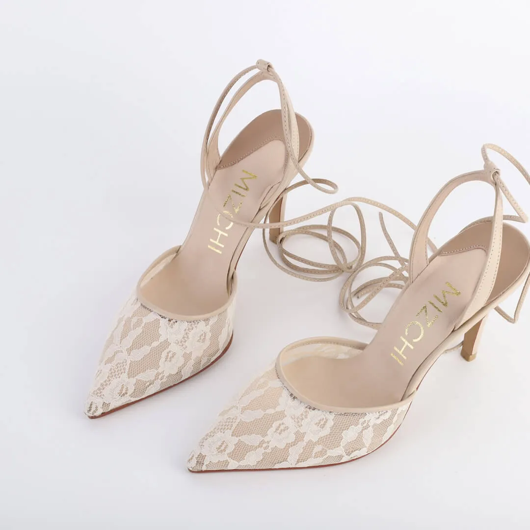 *UK size 2 - DIANE - ivory, 9cm heels