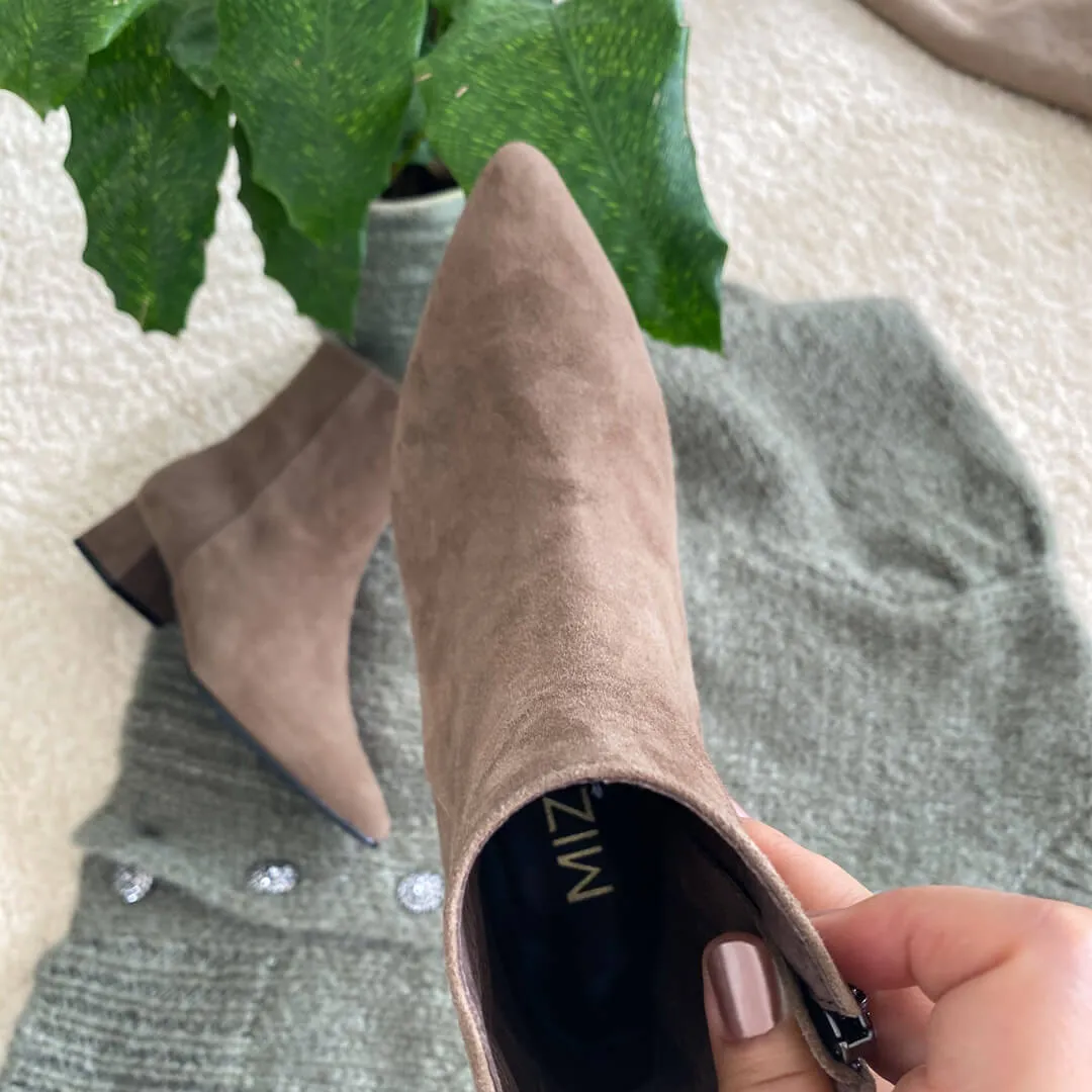*UK size 2 - EZRA - khaki brown, 4cm heels