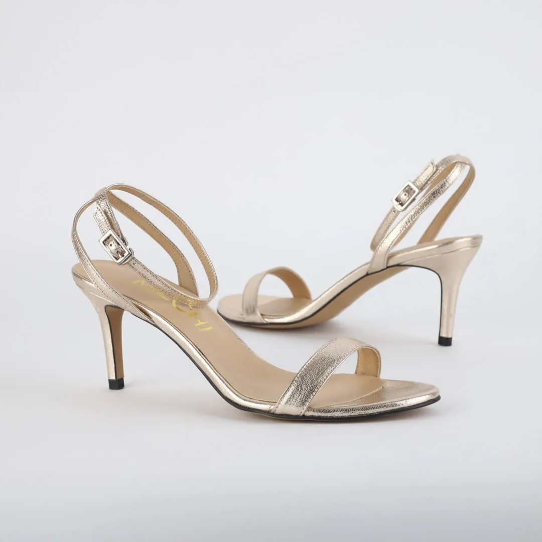*UK size 2 - LANA - gold, 10cm heels