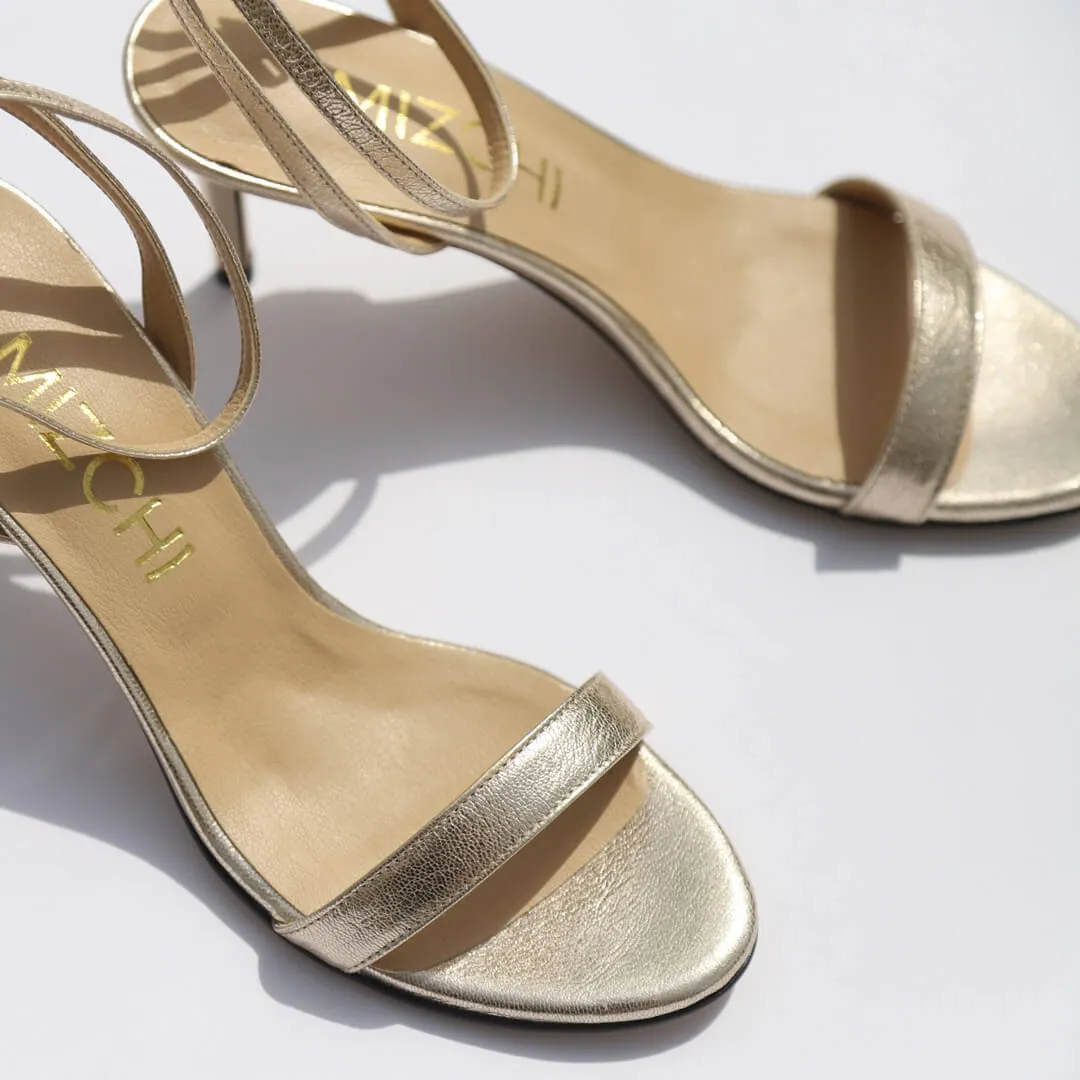 *UK size 2 - LANA - gold, 10cm heels