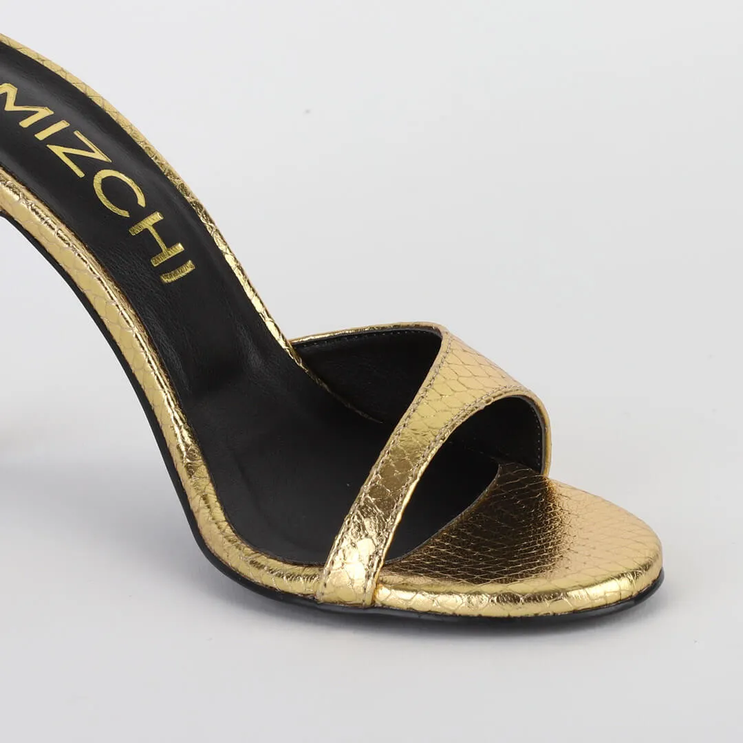*UK size 2 - NEW BALLAN - gold , 10cm heels