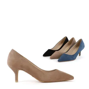 *UK size 2.5 - ELODIE - black suede, 6cm heels