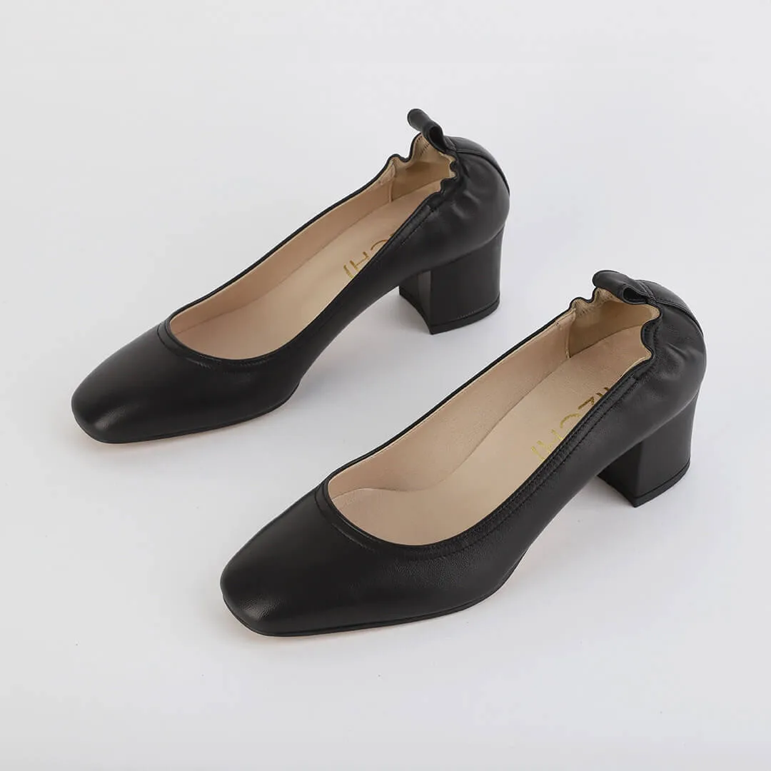 *UK size 2.5 - ISSLA - black, 5cm heels