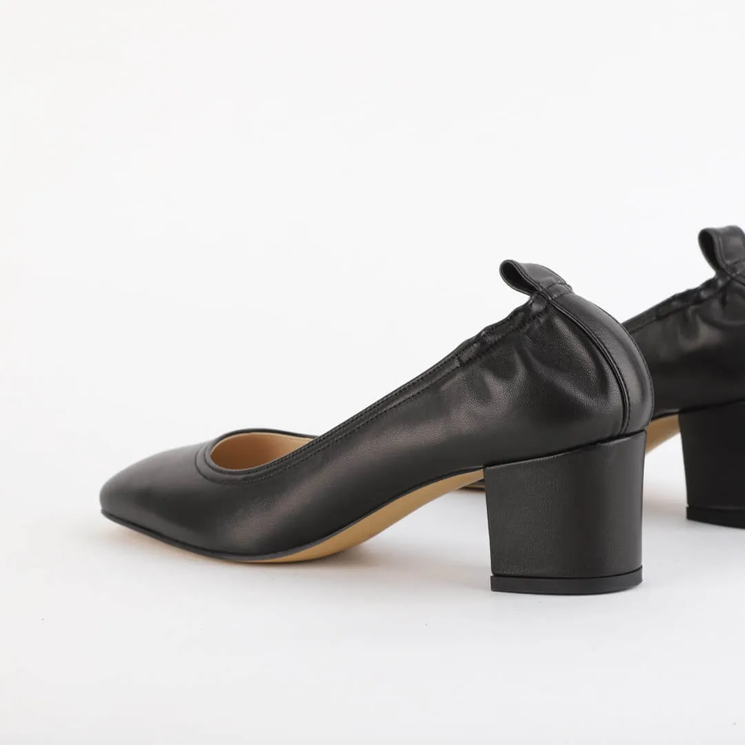 *UK size 2.5 - ISSLA - black, 5cm heels