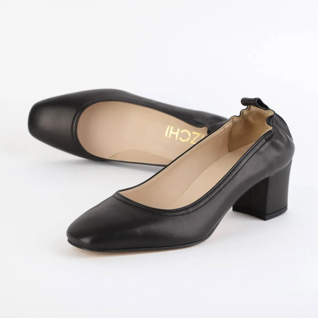 *UK size 2.5 - ISSLA - black, 5cm heels