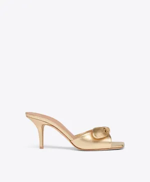 Vargas 70 Gold Leather Heeled Sandals