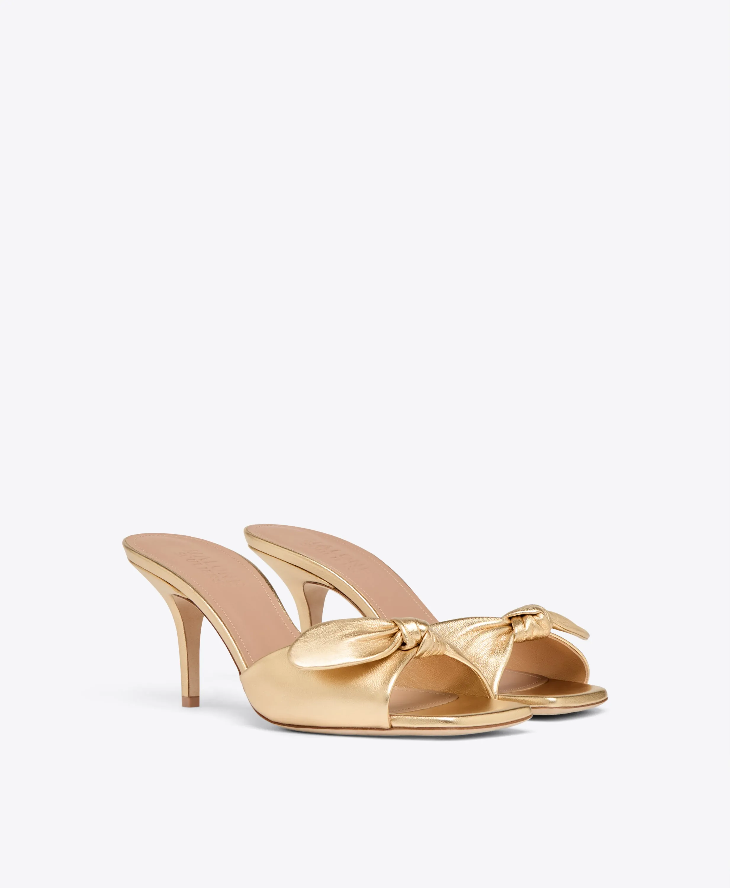 Vargas 70 Gold Leather Heeled Sandals