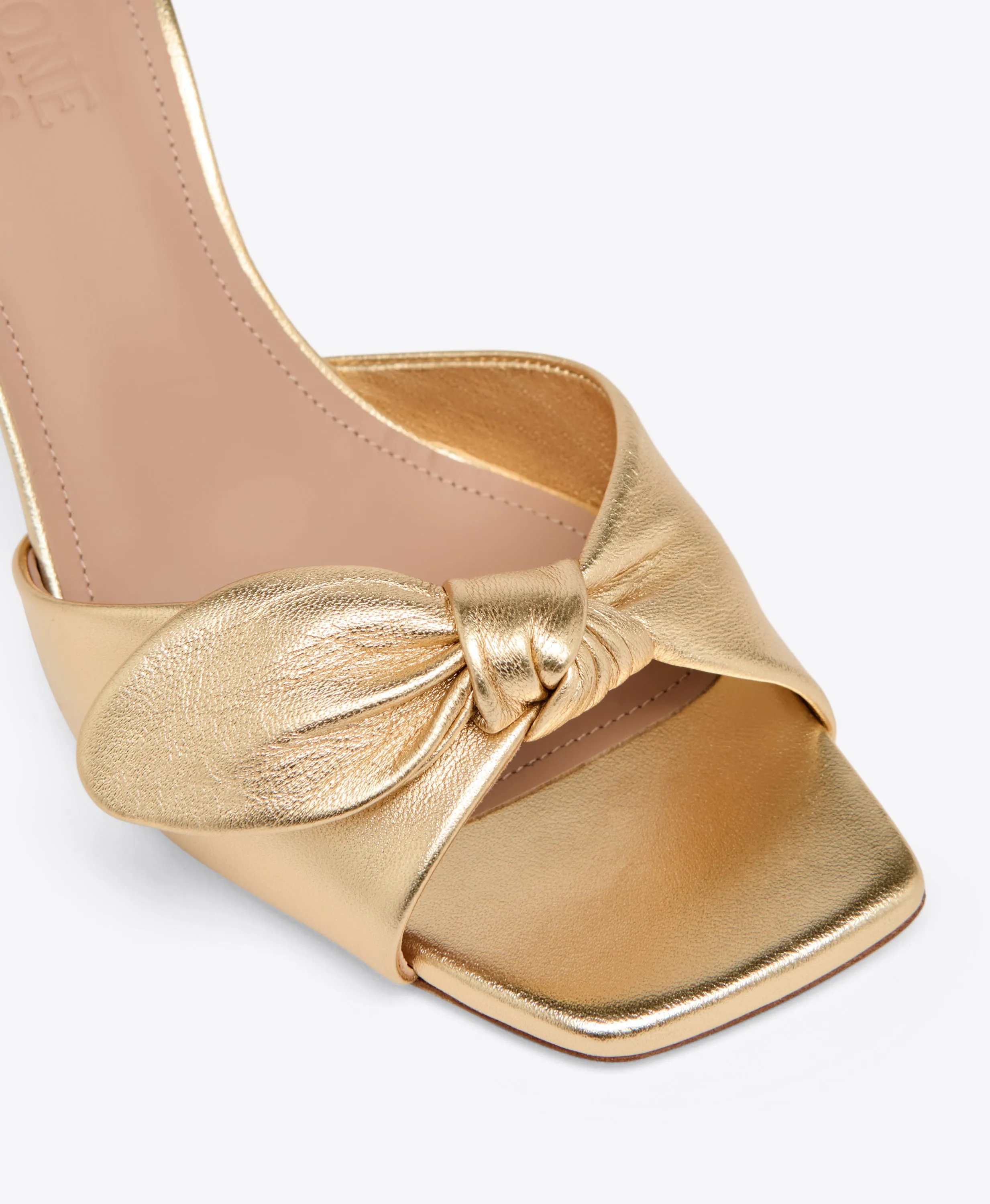Vargas 70 Gold Leather Heeled Sandals