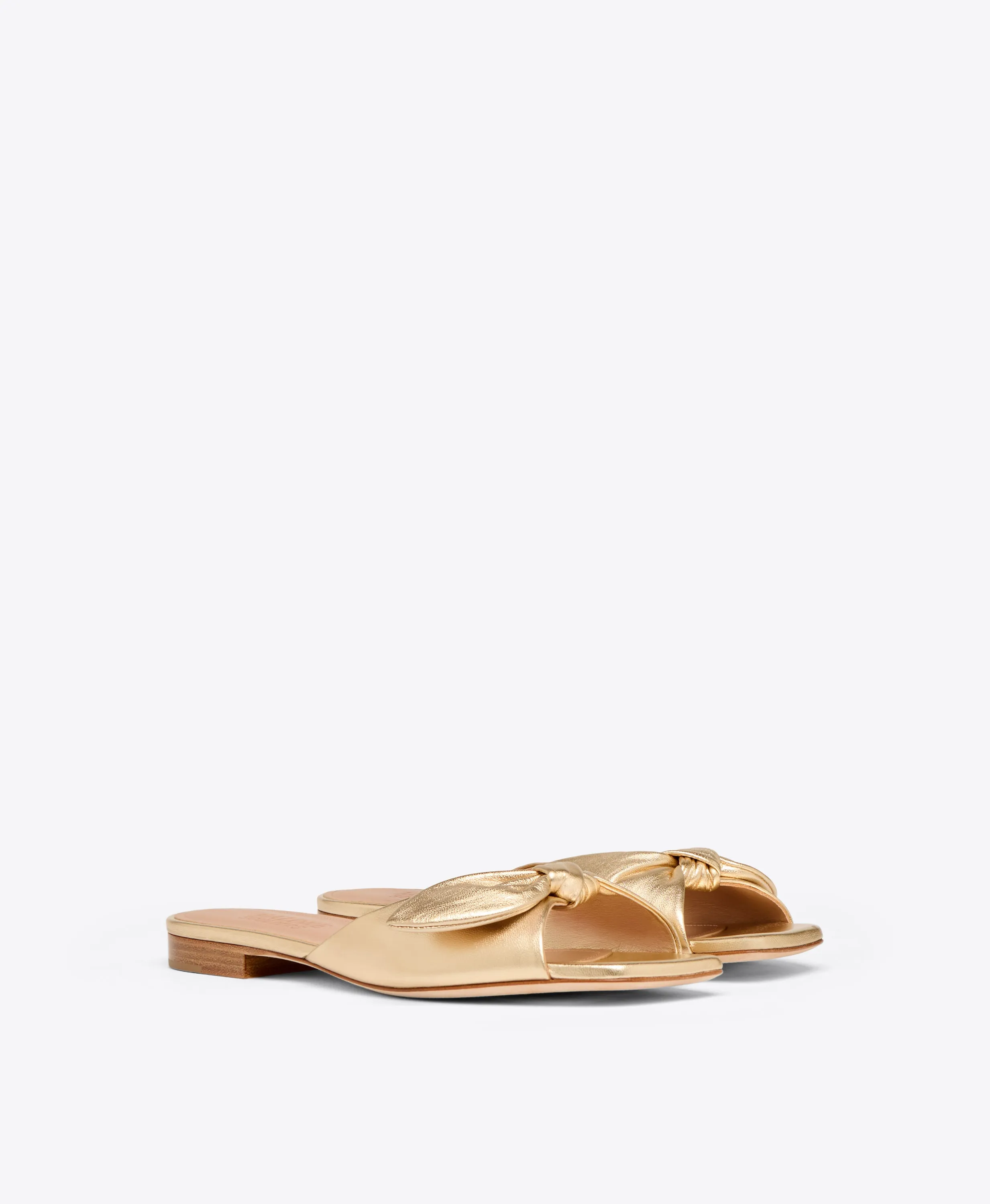 Vargas Gold Metallic Leather Flats