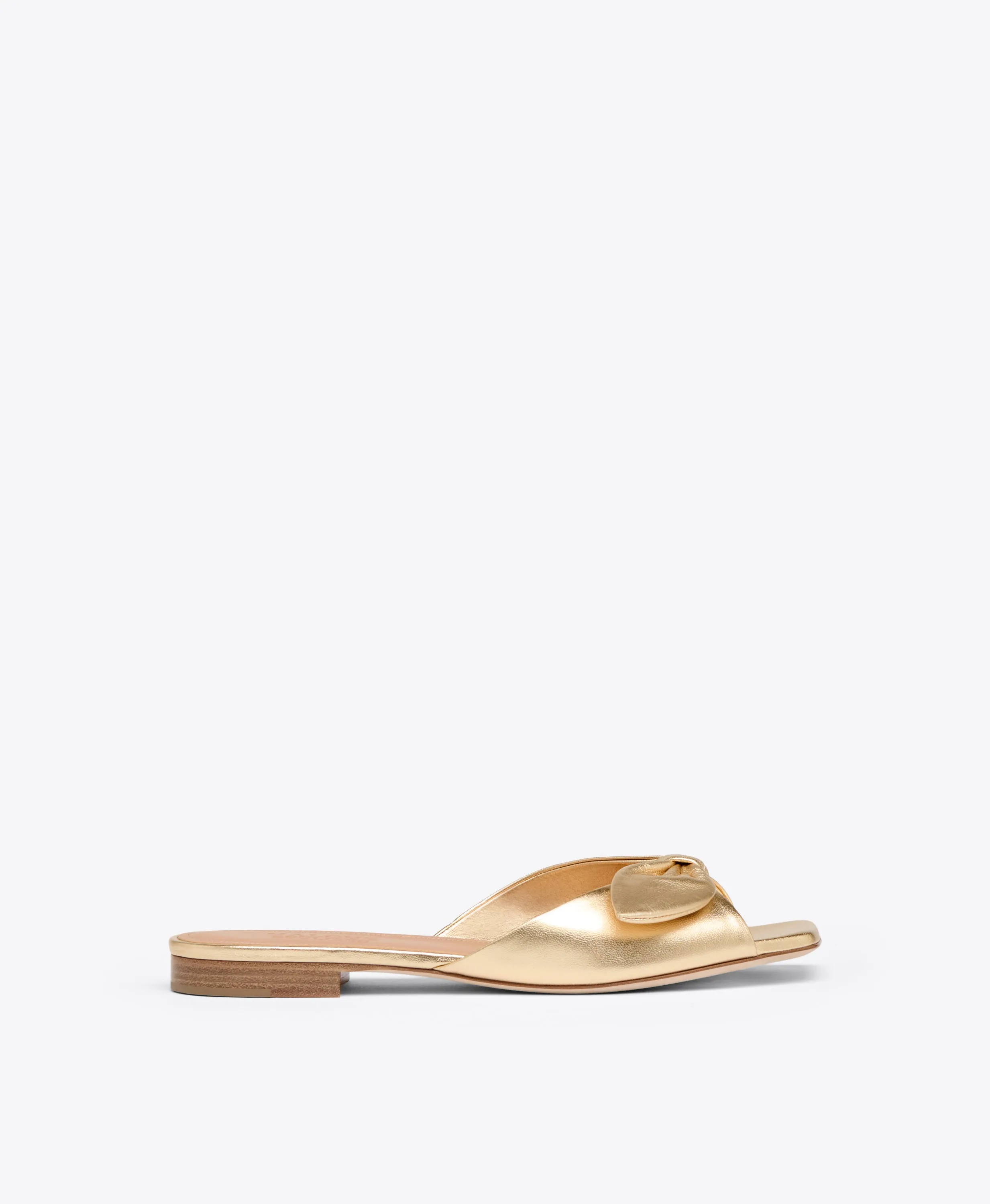 Vargas Gold Metallic Leather Flats