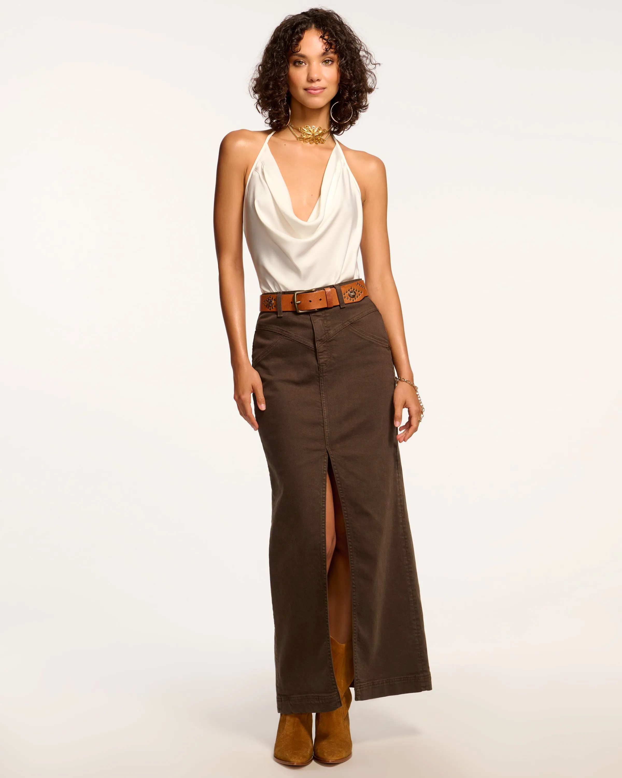 Xavier Denim Maxi Skirt