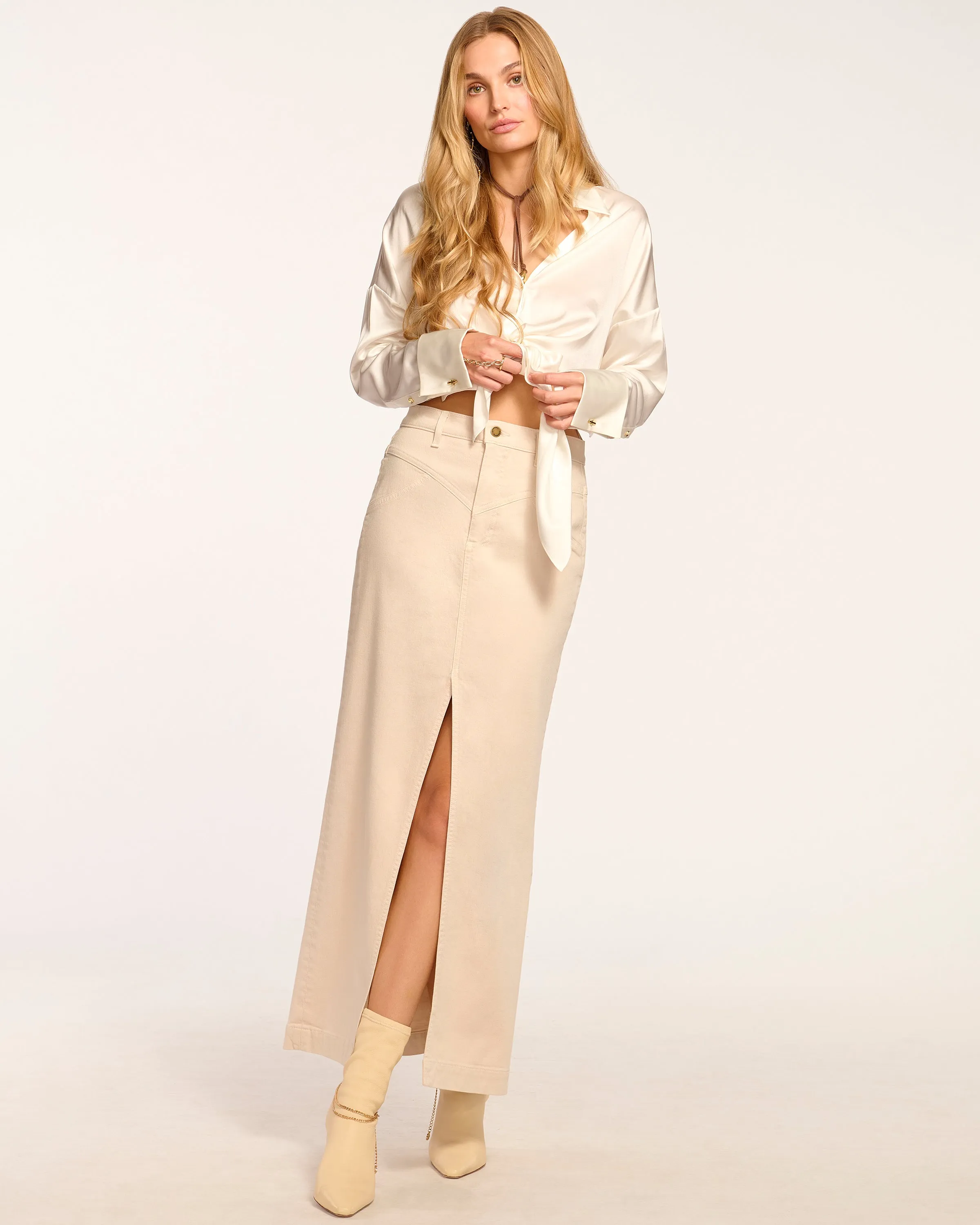 Xavier Denim Maxi Skirt