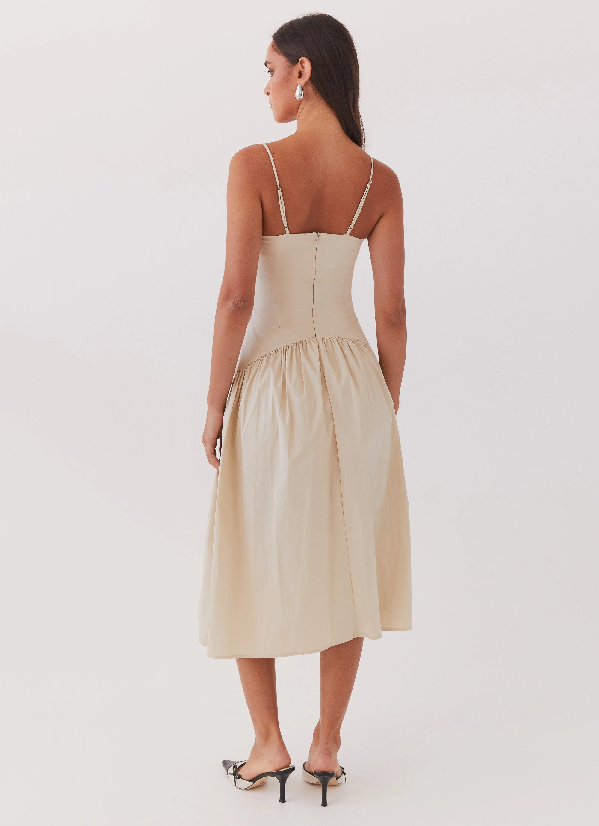 Yvette Corset Midi Dress - Desert Sage